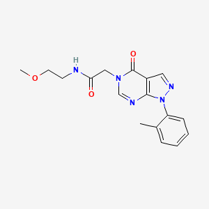 molecular formula C17H19N5O3 B2937419 N-(2-methoxyethyl)-2-[1-(2-methylphenyl)-4-oxopyrazolo[3,4-d]pyrimidin-5-yl]acetamide CAS No. 895013-92-0