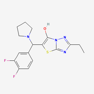 5-((3,4-Difluorophenyl)(pyrrolidin-1-yl)methyl)-2-ethylthiazolo[3,2-b][1,2,4]triazol-6-ol