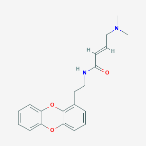(E)-N-(2-Dibenzo-p-dioxin-1-ylethyl)-4-(dimethylamino)but-2-enamide