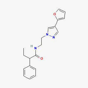 N-(2-(4-(furan-2-yl)-1H-pyrazol-1-yl)ethyl)-2-phenylbutanamide