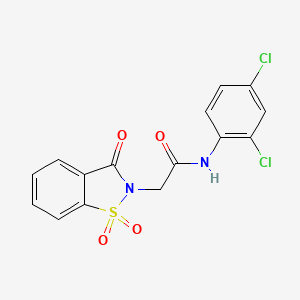 N-(2,4-dichlorophenyl)-2-(1,1,3-trioxo-1,2-benzothiazol-2-yl)acetamide
