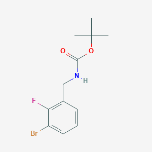 molecular formula C12H15BrFNO2 B2937449 tert-Butyl 3-bromo-2-fluorobenzylcarbamate CAS No. 1177558-58-5