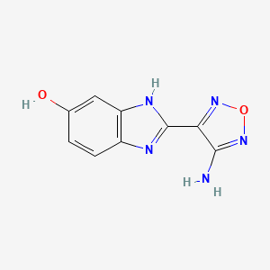 molecular formula C9H7N5O2 B2937450 2-(4-Amino-1,2,5-oxadiazol-3-yl)-3H-benzimidazol-5-ol CAS No. 1511228-91-3