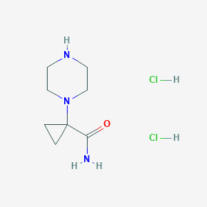 1-Piperazin-1-ylcyclopropane-1-carboxamide;dihydrochloride