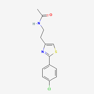 N-[2-[2-(4-chlorophenyl)-1,3-thiazol-4-yl]ethyl]acetamide