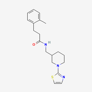 molecular formula C19H25N3OS B2937471 N-((1-(thiazol-2-yl)piperidin-3-yl)methyl)-3-(o-tolyl)propanamide CAS No. 1798524-79-4