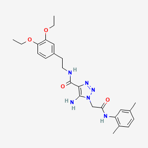 molecular formula C25H32N6O4 B2937474 5-amino-N-(3,4-diethoxyphenethyl)-1-(2-((2,5-dimethylphenyl)amino)-2-oxoethyl)-1H-1,2,3-triazole-4-carboxamide CAS No. 901007-95-2