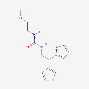 molecular formula C14H18N2O3S B2937475 1-[2-(呋喃-2-基)-2-(噻吩-3-基)乙基]-3-(2-甲氧基乙基)脲 CAS No. 2097934-37-5