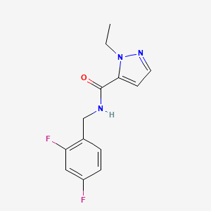 molecular formula C13H13F2N3O B2937479 N-(2,4-difluorobenzyl)-1-ethyl-1H-pyrazole-5-carboxamide CAS No. 1211644-43-7