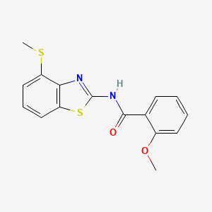 molecular formula C16H14N2O2S2 B2937482 2-methoxy-N-(4-(methylthio)benzo[d]thiazol-2-yl)benzamide CAS No. 899941-83-4