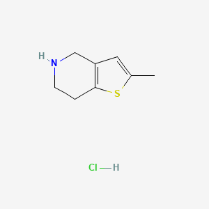 molecular formula C8H12ClNS B2937493 2-甲基-4,5,6,7-四氢噻吩并[3,2-c]吡啶；盐酸盐 CAS No. 1012884-65-9