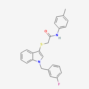2-((1-(3-fluorobenzyl)-1H-indol-3-yl)thio)-N-(p-tolyl)acetamide