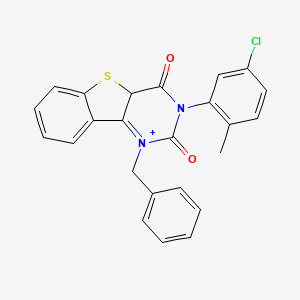 3-Benzyl-5-(5-chloro-2-methylphenyl)-8-thia-3,5-diazatricyclo[7.4.0.0^{2,7}]trideca-1(9),2(7),10,12-tetraene-4,6-dione