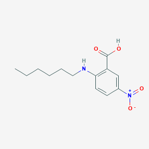 molecular formula C13H18N2O4 B2937529 2-(Hexylamino)-5-nitrobenzoic acid CAS No. 112887-30-6