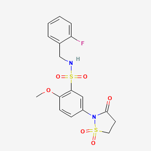 5-(1,1-dioxido-3-oxoisothiazolidin-2-yl)-N-(2-fluorobenzyl)-2-methoxybenzenesulfonamide