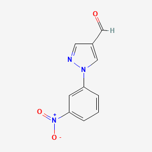 molecular formula C10H7N3O3 B2937547 1-(3-Nitrophenyl)pyrazole-4-carbaldehyde CAS No. 101872-31-5