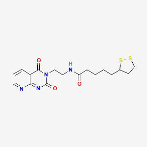 molecular formula C17H22N4O3S2 B2937548 N-(2-{2,4-dioxo-1H,2H,3H,4H-pyrido[2,3-d]pyrimidin-3-yl}ethyl)-5-(1,2-dithiolan-3-yl)pentanamide CAS No. 2034412-76-3