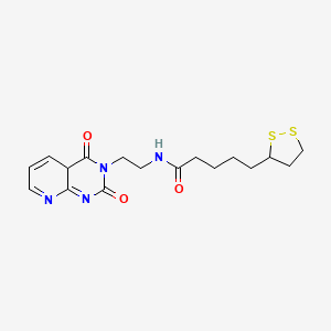 N-(2-{2,4-dioxo-1H,2H,3H,4H-pyrido[2,3-d]pyrimidin-3-yl}ethyl)-5-(1,2-dithiolan-3-yl)pentanamide