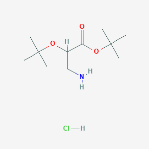 Tert-butyl 3-amino-2-[(2-methylpropan-2-yl)oxy]propanoate;hydrochloride