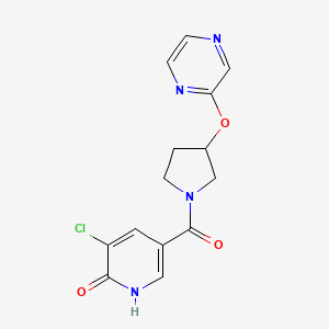 (5-Chloro-6-hydroxypyridin-3-yl)(3-(pyrazin-2-yloxy)pyrrolidin-1-yl)methanone