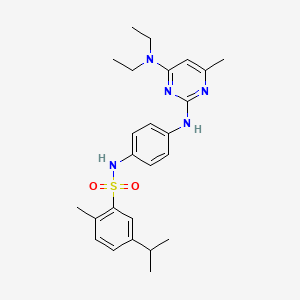 molecular formula C25H33N5O2S B2937568 N-(4-((4-(diethylamino)-6-methylpyrimidin-2-yl)amino)phenyl)-5-isopropyl-2-methylbenzenesulfonamide CAS No. 923192-22-7