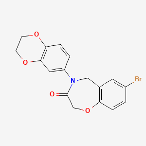 7-bromo-4-(2,3-dihydro-1,4-benzodioxin-6-yl)-4,5-dihydro-1,4-benzoxazepin-3(2H)-one