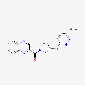 2-{3-[(6-methoxypyridazin-3-yl)oxy]pyrrolidine-1-carbonyl}quinoxaline