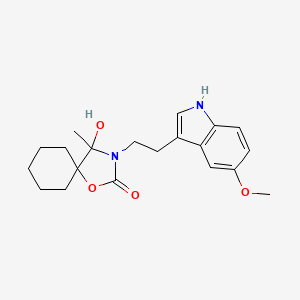 4-hydroxy-3-[2-(5-methoxy-1H-indol-3-yl)ethyl]-4-methyl-1-oxa-3-azaspiro[4.5]decan-2-one