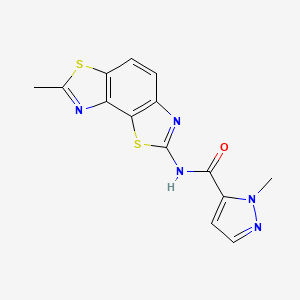 1-methyl-N-(7-methylbenzo[1,2-d:3,4-d']bis(thiazole)-2-yl)-1H-pyrazole-5-carboxamide