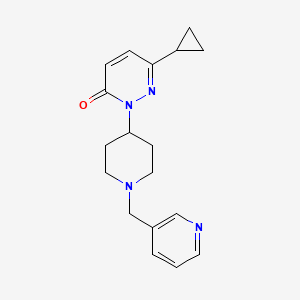 molecular formula C18H22N4O B2937582 6-Cyclopropyl-2-[1-(pyridin-3-ylmethyl)piperidin-4-yl]pyridazin-3-one CAS No. 2309347-43-9