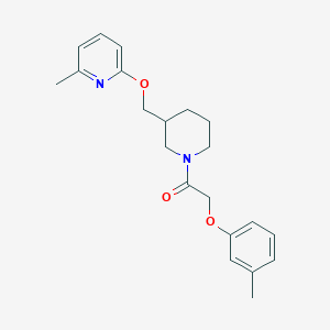 2-(3-Methylphenoxy)-1-(3-{[(6-methylpyridin-2-yl)oxy]methyl}piperidin-1-yl)ethan-1-one