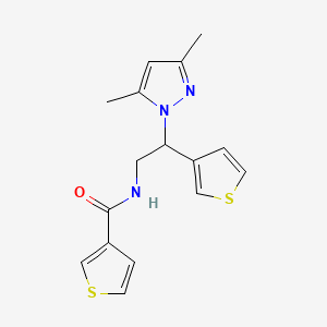 N-(2-(3,5-dimethyl-1H-pyrazol-1-yl)-2-(thiophen-3-yl)ethyl)thiophene-3-carboxamide