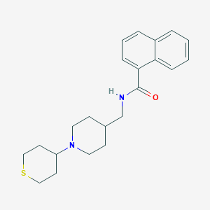 N-{[1-(thian-4-yl)piperidin-4-yl]methyl}naphthalene-1-carboxamide