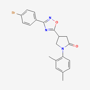 molecular formula C20H18BrN3O2 B2937588 4-[3-(4-溴苯基)-1,2,4-恶二唑-5-基]-1-(2,4-二甲苯基)吡咯烷-2-酮 CAS No. 946330-76-3