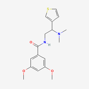 molecular formula C17H22N2O3S B2937589 N-(2-(dimethylamino)-2-(thiophen-3-yl)ethyl)-3,5-dimethoxybenzamide CAS No. 946373-34-8