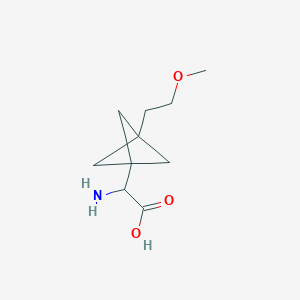 molecular formula C10H17NO3 B2937592 2-Amino-2-[3-(2-methoxyethyl)-1-bicyclo[1.1.1]pentanyl]acetic acid CAS No. 2287260-30-2