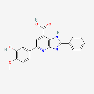 5-(3-hydroxy-4-methoxyphenyl)-2-phenyl-3H-imidazo[4,5-b]pyridine-7-carboxylic acid