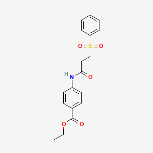 Ethyl 4-(3-(phenylsulfonyl)propanamido)benzoate