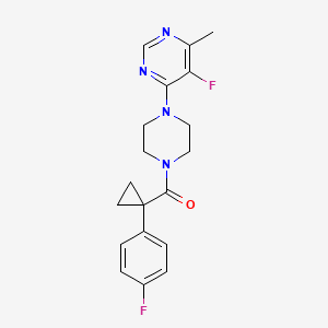 [4-(5-Fluoro-6-methylpyrimidin-4-yl)piperazin-1-yl]-[1-(4-fluorophenyl)cyclopropyl]methanone