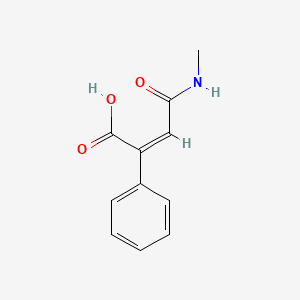 molecular formula C11H11NO3 B2937608 3-(Methylcarbamoyl)-2-phenylprop-2-enoic acid CAS No. 461641-79-2
