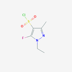 molecular formula C6H8ClFN2O2S B2937609 1-ethyl-5-fluoro-3-methyl-1H-pyrazole-4-sulfonyl chloride CAS No. 1823967-46-9