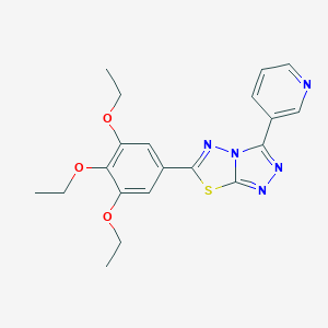 molecular formula C20H21N5O3S B293761 3-(3-Pyridinyl)-6-(3,4,5-triethoxyphenyl)[1,2,4]triazolo[3,4-b][1,3,4]thiadiazole 