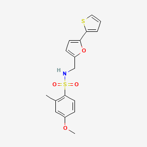 4-methoxy-2-methyl-N-((5-(thiophen-2-yl)furan-2-yl)methyl)benzenesulfonamide