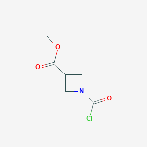 molecular formula C6H8ClNO3 B2937624 1-碳氯酰基氮杂环丁烷-3-甲酸甲酯 CAS No. 2172053-28-8