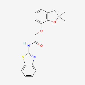 molecular formula C19H18N2O3S B2937642 N-(1,3-benzothiazol-2-yl)-2-[(2,2-dimethyl-2,3-dihydro-1-benzofuran-7-yl)oxy]acetamide CAS No. 924454-71-7