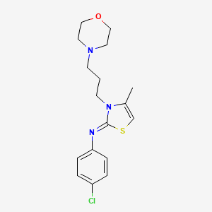 molecular formula C17H22ClN3OS B2937648 (Z)-4-氯-N-(4-甲基-3-(3-吗啉代丙基)噻唑-2(3H)-亚甲基)苯胺 CAS No. 905765-06-2