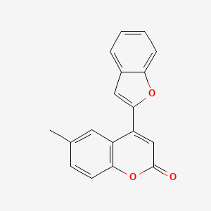 molecular formula C18H12O3 B2937661 4-(1-Benzofuran-2-yl)-6-methylchromen-2-one CAS No. 108154-40-1