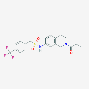 N-(2-propionyl-1,2,3,4-tetrahydroisoquinolin-7-yl)-1-(4-(trifluoromethyl)phenyl)methanesulfonamide