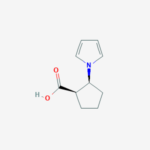 molecular formula C10H13NO2 B2937668 (1R,2S)-2-Pyrrol-1-ylcyclopentane-1-carboxylic acid CAS No. 2165809-82-3