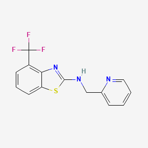 molecular formula C14H10F3N3S B2937669 N-(吡啶-2-基甲基)-4-(三氟甲基)苯并[d]噻唑-2-胺 CAS No. 1421509-40-1